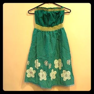 Strapless cotton sundress